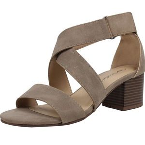 Taupe open toe sandal